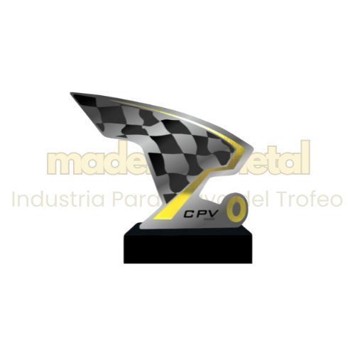 Imagen de Trofeo de Fibra de madera, laminado en acero 
inox. de alto brillo - M1.5700 